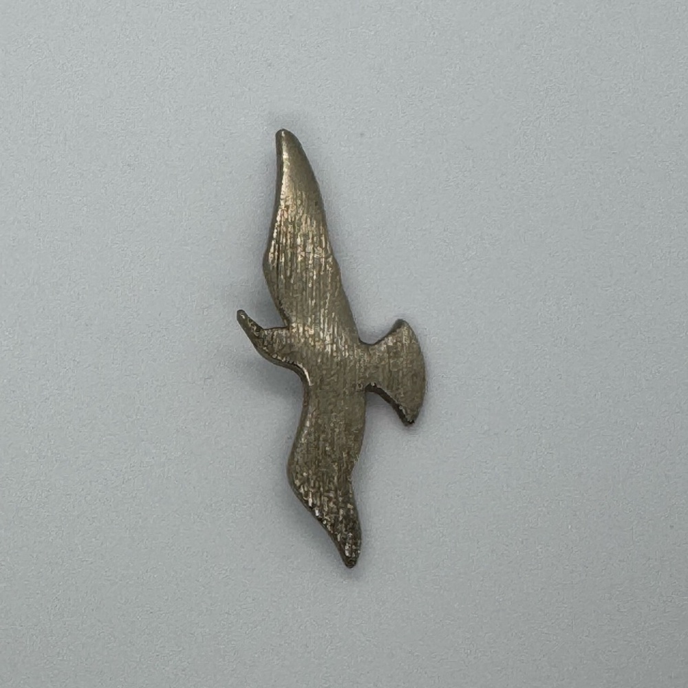 Vintage Modernist International Silver Tone Seagull Brooch Pendant